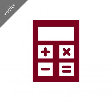 Hesap Makinesi Düz Simgesi