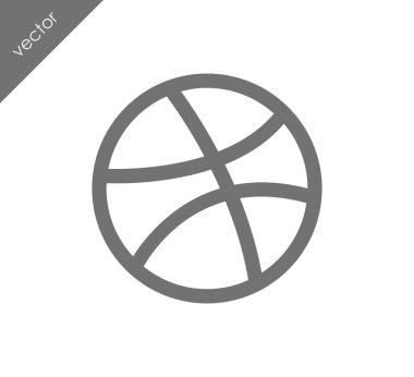 Basketbol ikonu illüstrasyonu