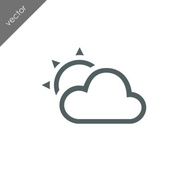 güneş ve bulut simgesi