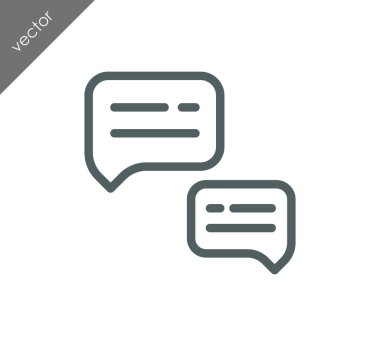 Görüşme düz simgesi