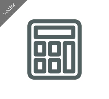 Hesap Makinesi Düz Simgesi