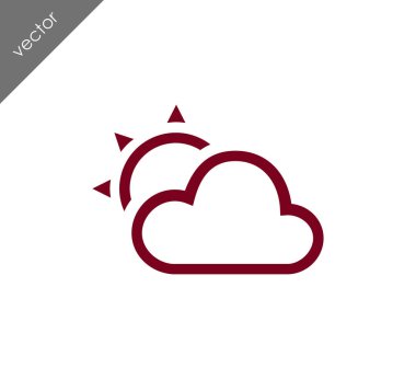 güneş ve bulut simgesi