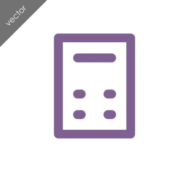 Hesap Makinesi Düz Simgesi