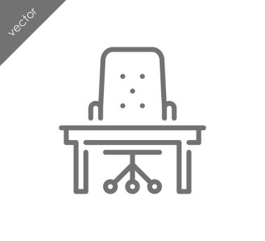 Resepsiyon düz simgesi