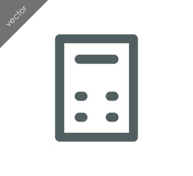 Hesap Makinesi Düz Simgesi