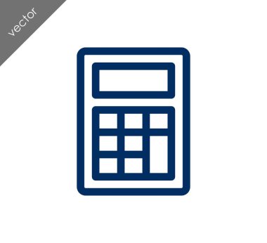 Hesap Makinesi Düz Simgesi