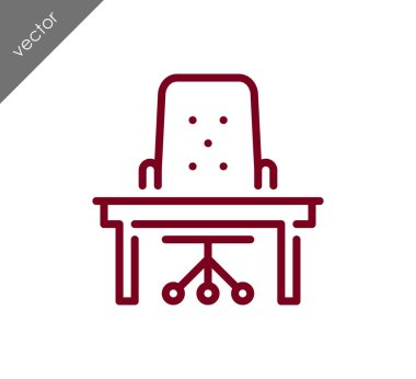 Resepsiyon düz simgesi