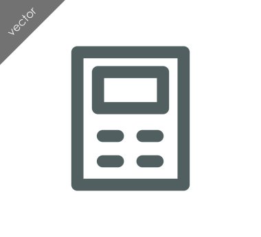 Hesap Makinesi Düz Simgesi