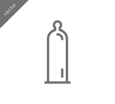 Prezervatif düz simgesi