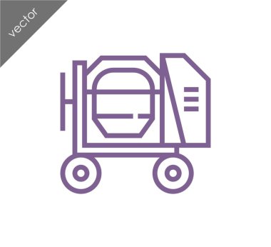 Beton karıştırıcı simgesini