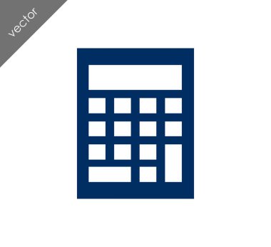 Hesap Makinesi Düz Simgesi