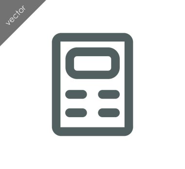 Hesap Makinesi Düz Simgesi