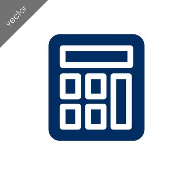 Hesap Makinesi Düz Simgesi