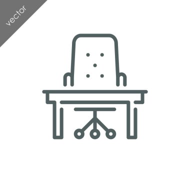 Resepsiyon düz simgesi