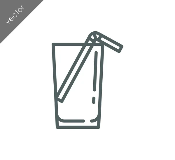 Icône en verre soda — Image vectorielle