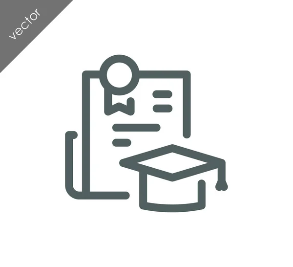 Icono de grado de graduación — Vector de stock