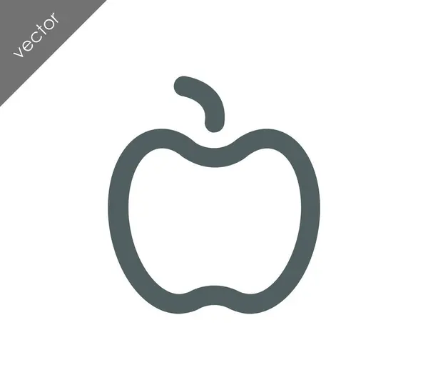 Icono plano de Apple — Vector de stock