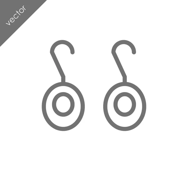 Oorbellen pictogram illustratie — Stockvector