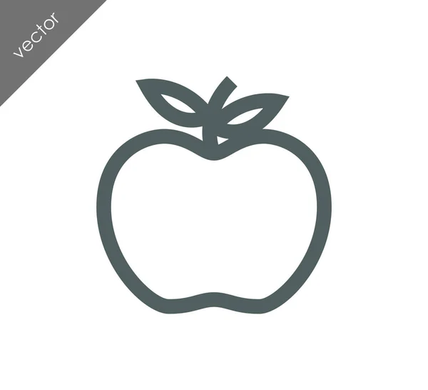 Icono plano de Apple — Vector de stock