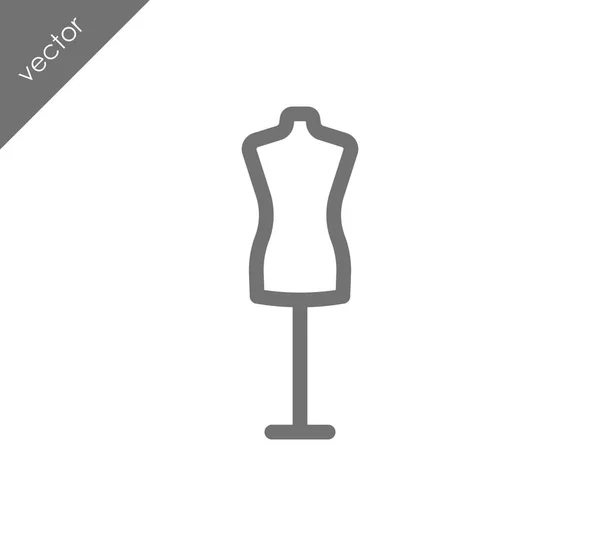 Maniquí muñeca de coser icono — Vector de stock
