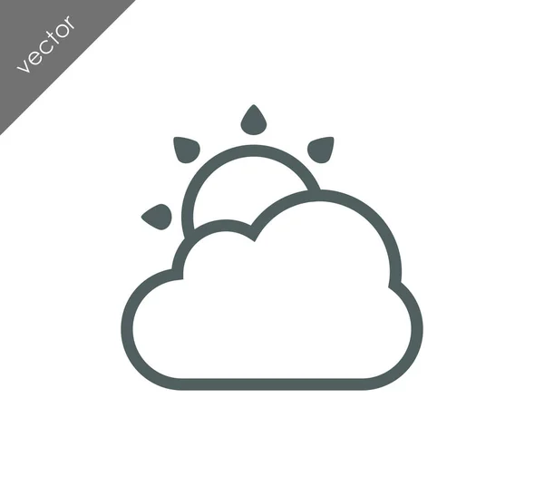 Sun and cloud icon — Stock Vector