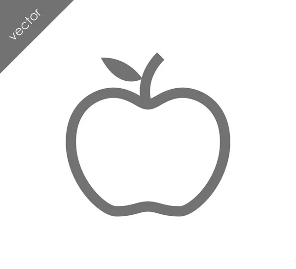 Icono plano de Apple — Vector de stock