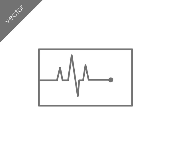 Cardiograma icono ilustración — Vector de stock