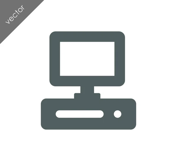 Pictogram desktop computer — Stockvector
