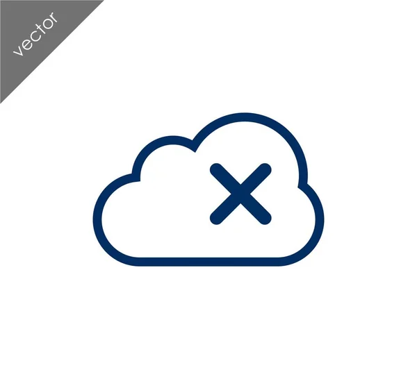 Entfernen von Cloud-Symbol — Stockvektor