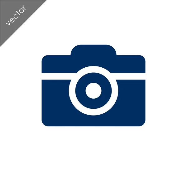 Fényképezőgép Lapos ikon — Stock Vector