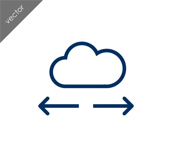 Ícone de tráfego nuvem — Vetor de Stock