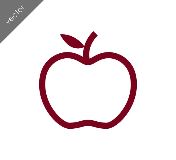 Icono plano de Apple — Vector de stock