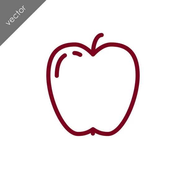 Icono plano de Apple — Vector de stock