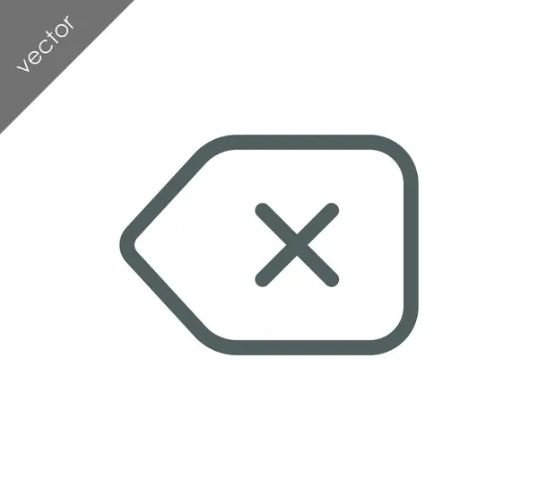 Delete sign icon — Stock Vector