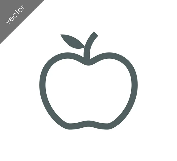 Icono plano de Apple — Vector de stock