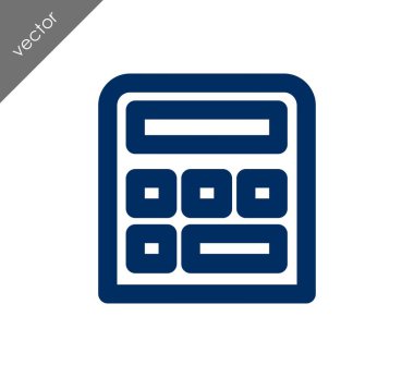 Hesap Makinesi Düz Simgesi