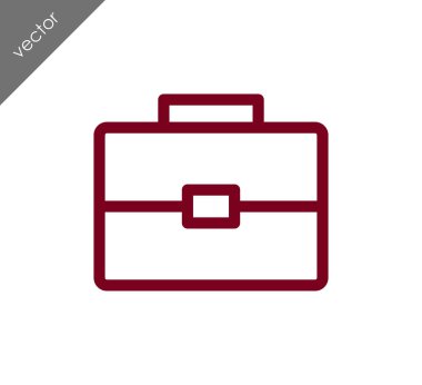 Evrak Çantası Düz Simgesi