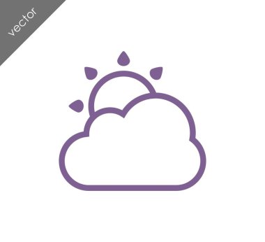 güneş ve bulut simgesi