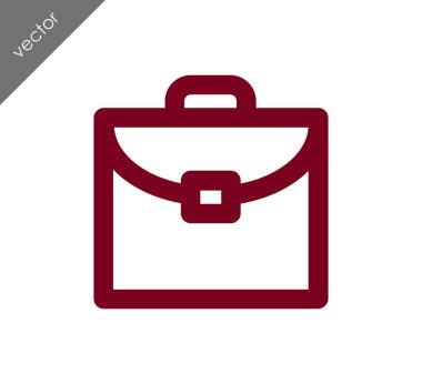 Evrak Çantası Düz Simgesi