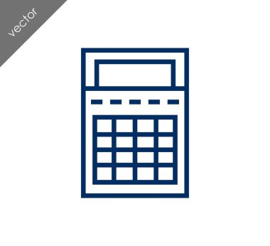 Hesap Makinesi Düz Simgesi