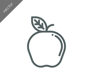 Apple düz simgesi
