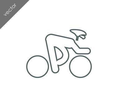 Bisikletçi basit simgesi