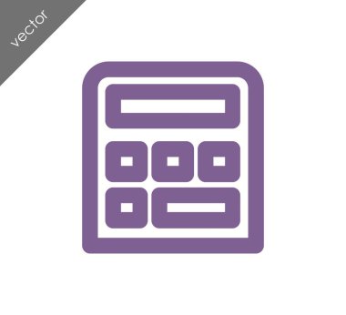 Hesap Makinesi Düz Simgesi