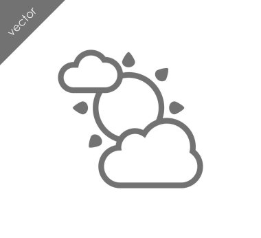 güneş ve bulut simgesi