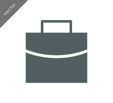 Evrak Çantası Düz Simgesi