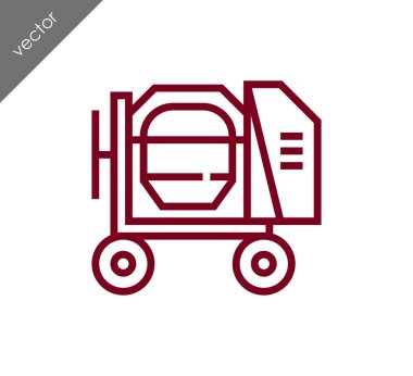 Beton karıştırıcı simgesini