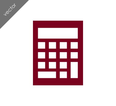 Hesap Makinesi Düz Simgesi