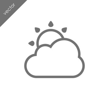 güneş ve bulut simgesi