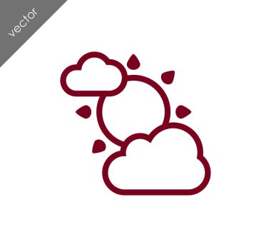 güneş ve bulut simgesi