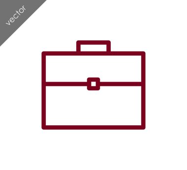 Evrak Çantası Düz Simgesi